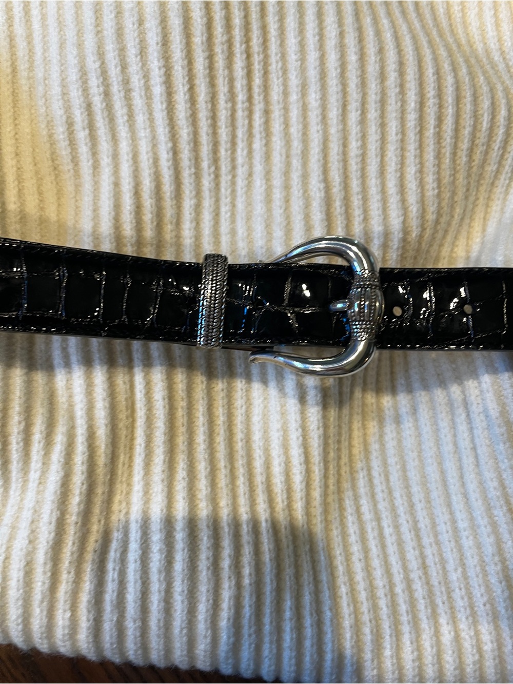 Brighton Black Leather Belt